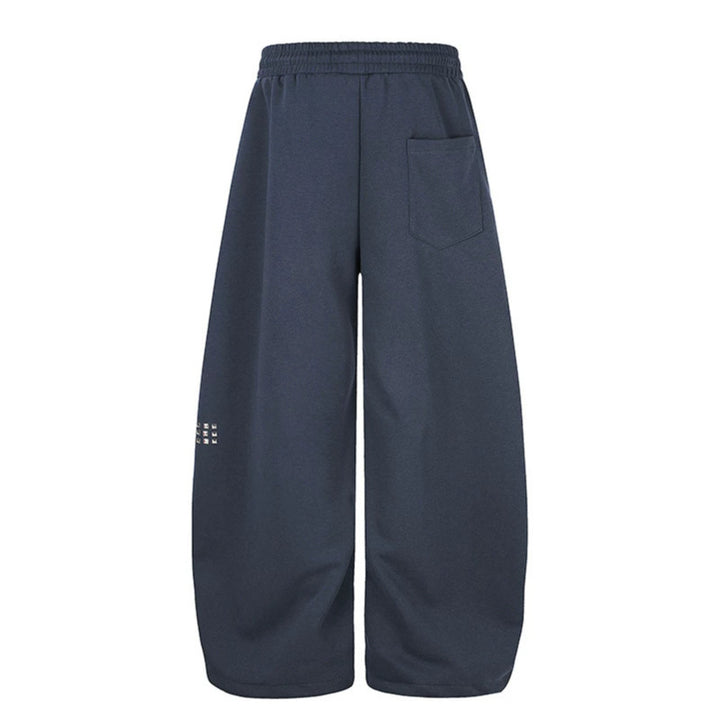 Damen Palazzo-Sweatpants im Culotte-Stil mit hohem Bund, Tunnelzug, Schriftprint und Strassbesatz Echoarchiv