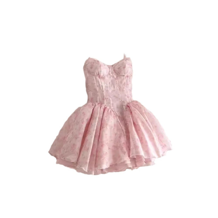 Damen Cocktailkleid mit trägerlosem Oberteil und schwingendem Tüllrock Echo Archiv
