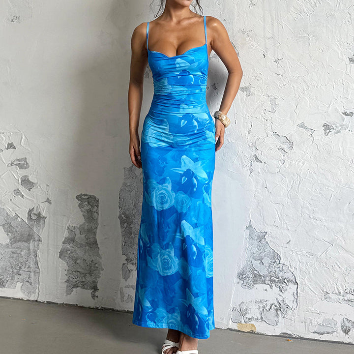 Damen Figuroptimiertes Maxikleid mit floralem Design Echo Archiv