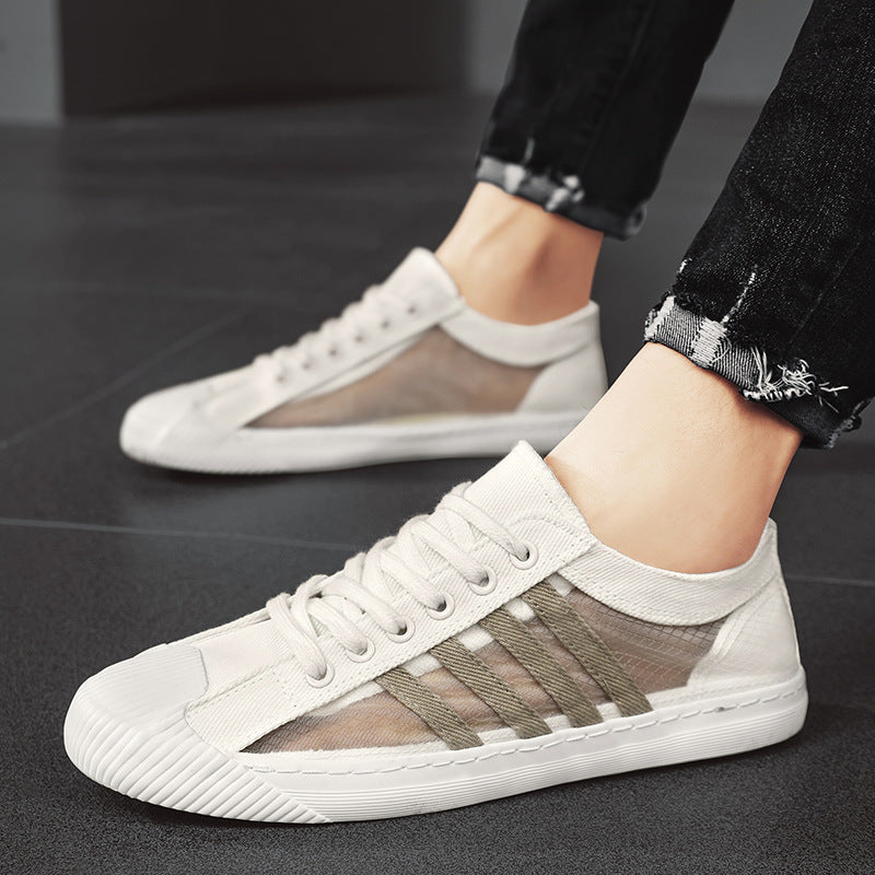 Herren atmungsaktive Low-Top Sneaker mit transparenten Mesh-Einsätzen – Norré