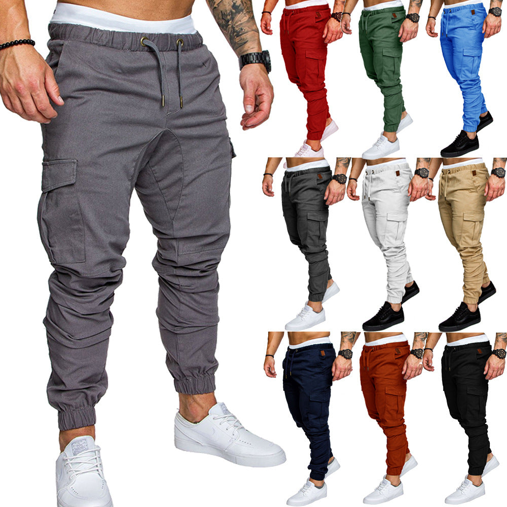 Herren Tapered Cargo-Jogger mit elastischem Bund, Kordelzug und Beuteltaschen Echo Archiv