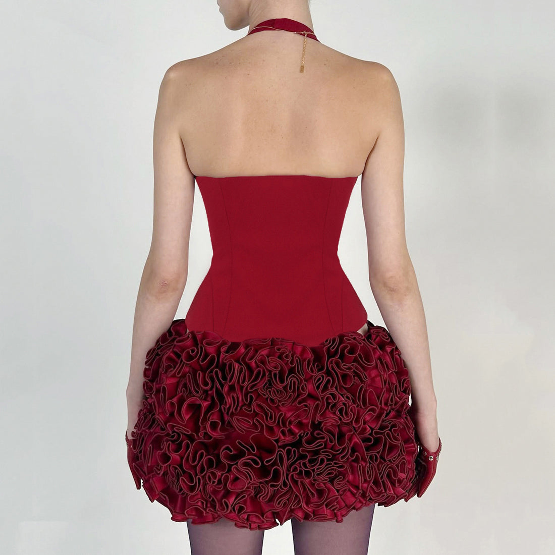Damen-Haltertop mit raffinierten Zipp-Details und Baumwollmix – Avérine
