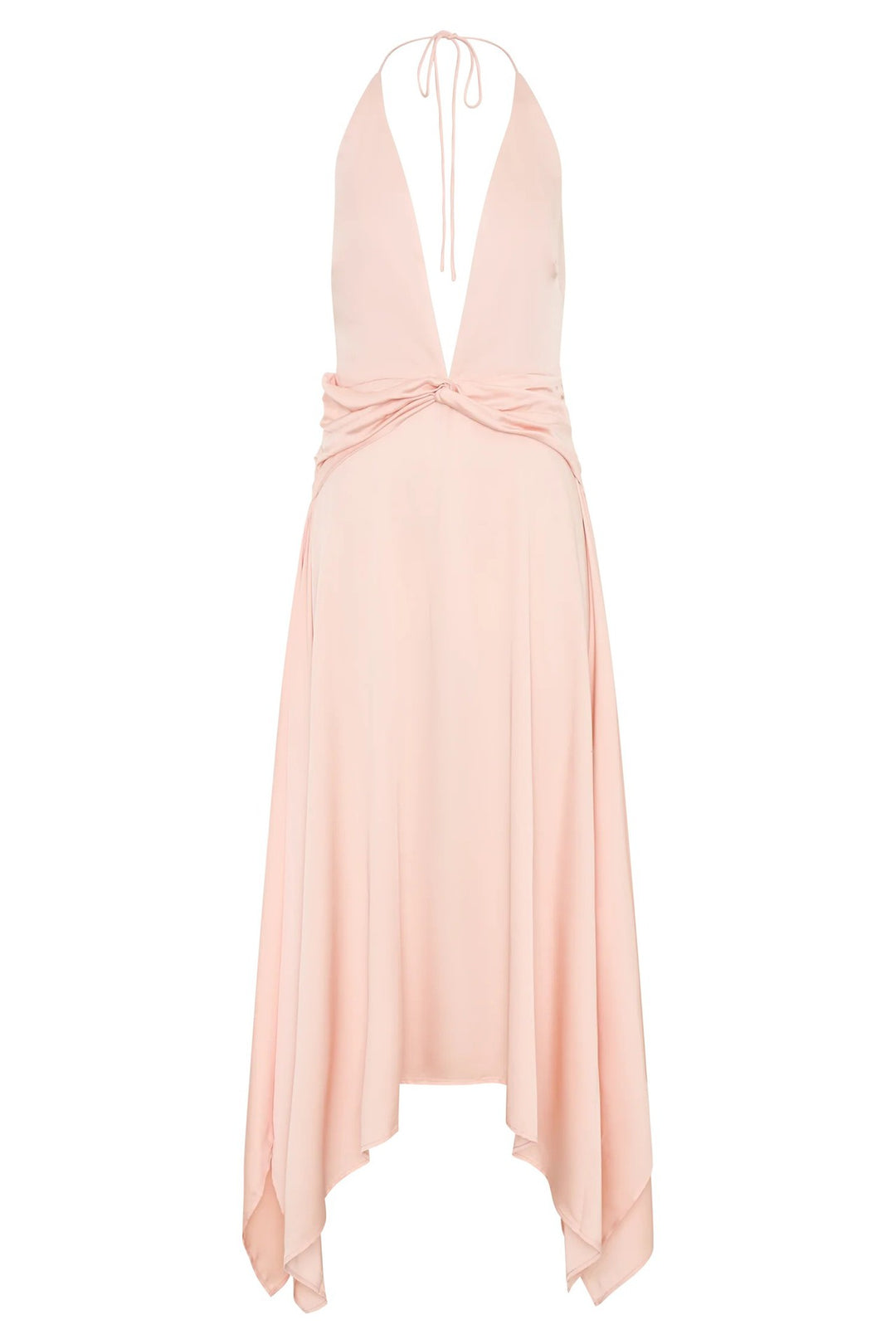 Damen Elegantes Wickelkleid mit tiefem V-Ausschnitt und asymmetrischem Saum Echo Archiv