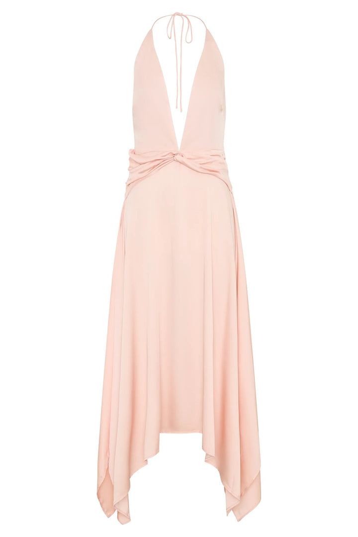 Damen Elegantes Wickelkleid mit tiefem V-Ausschnitt und asymmetrischem Saum Echo Archiv