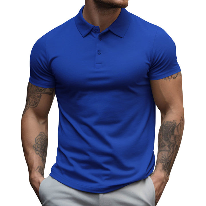 Herren nan athletisches figurnahes Piqué-Poloshirt kurzärmelig mit verdeckter Knopfleiste Echo Archiv
