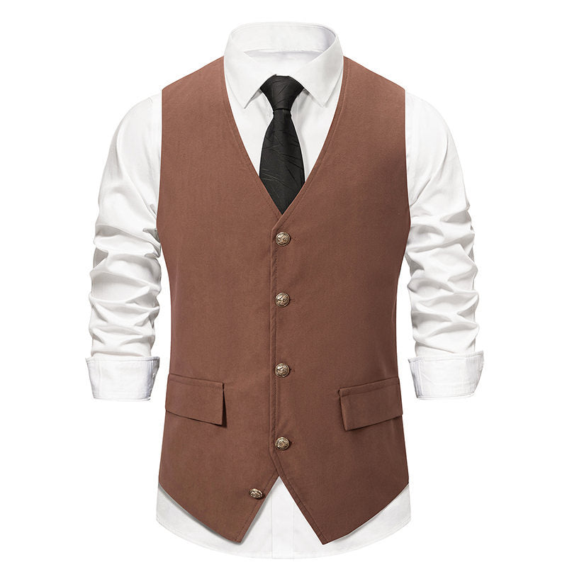 Herren elegante Anzugweste mit feinen Details und praktischen Taschen Echoarchiv