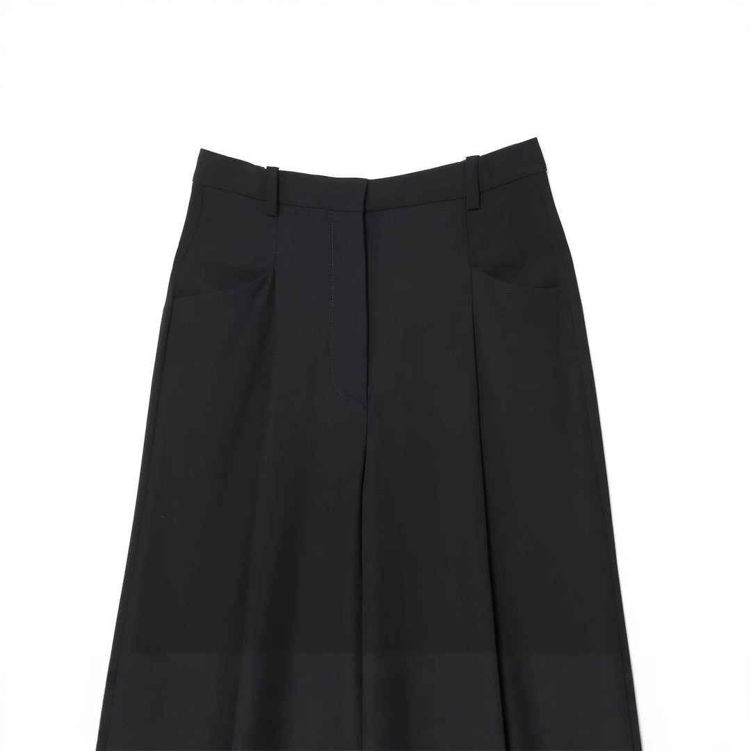 Damen Hochtaillierte Culotte-Hose mit weitem Bein und Bügelfalte Echo Archiv