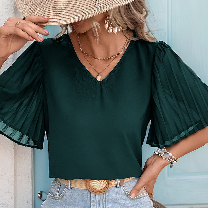 Damen Moderne Bluse mit Volantärmeln Echo Archiv