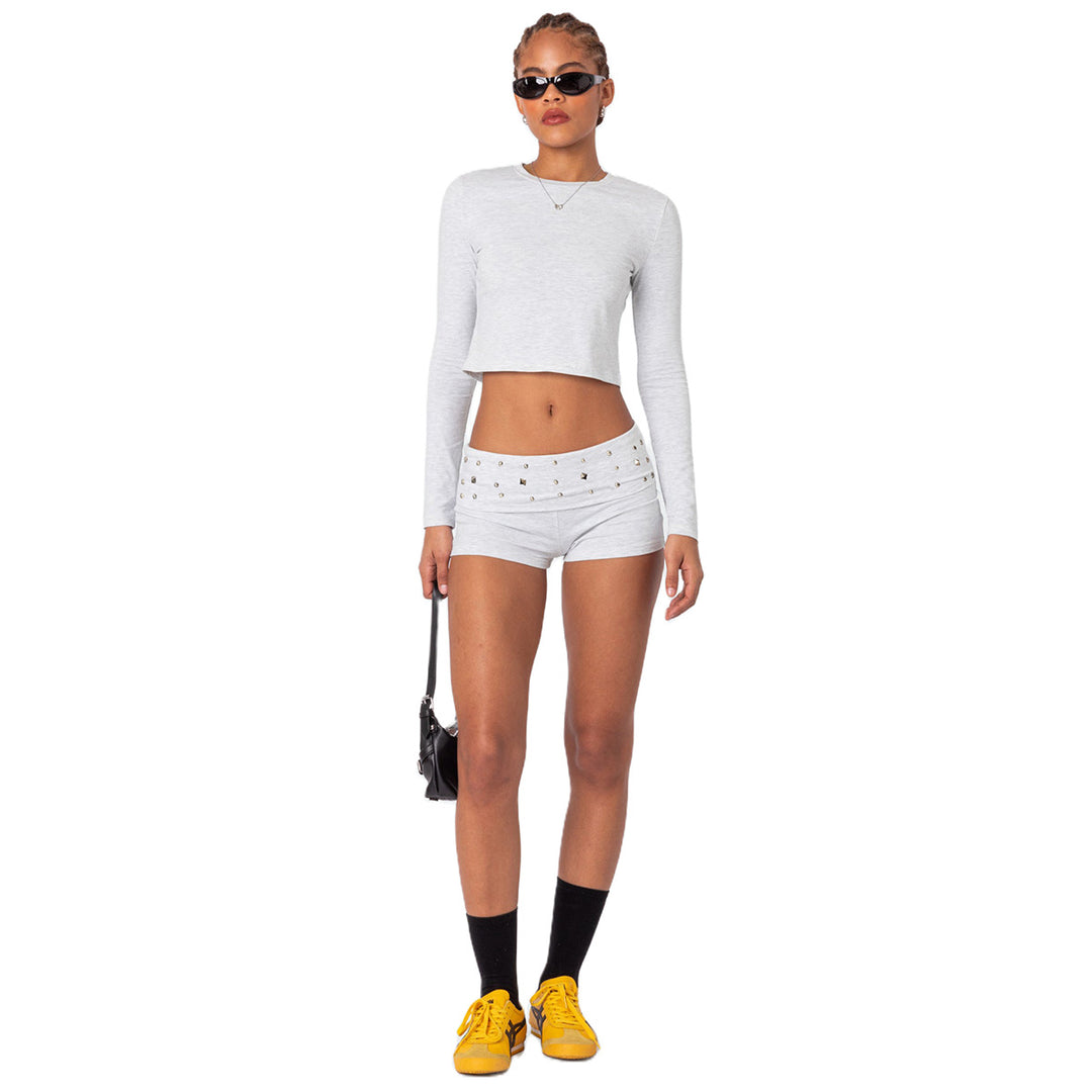 Damen Modische Shorts mit glitzernden Akzenten Echo Archiv