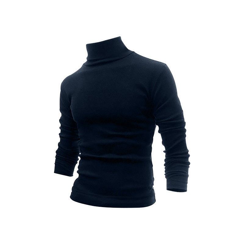 Herren Schmal geschnittenes Rollkragen-Feinstrickshirt mit Stretchkomfort – Marzano