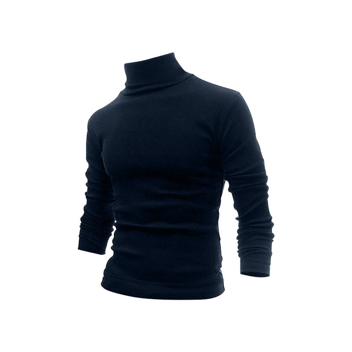 Herren Schmal geschnittenes Rollkragen-Feinstrickshirt mit Stretchkomfort – Marzano