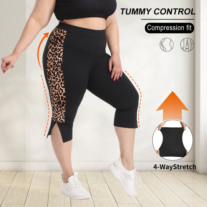 Damen Sculpting-Capri-Leggings mit hohem Taillenbund, Bauchkontrolle und seitlichen Einschubtaschen – Avélisse