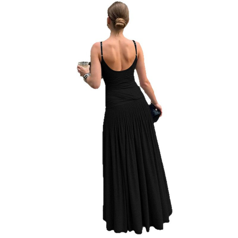 Damen Elegantes Maxikleid mit figurbetonendem Oberteil und weiten Rock Echo Archiv