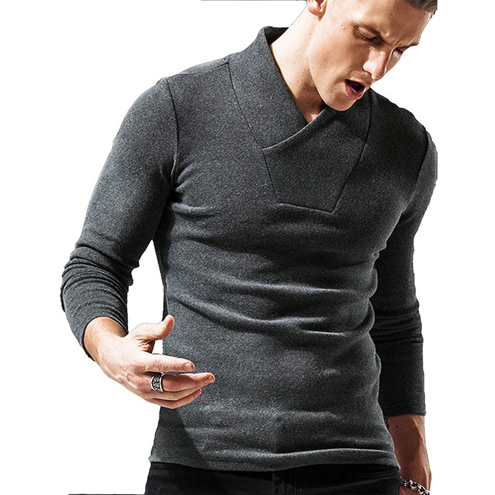 Herren eleganter Stehkragenpullover Echoarchiv