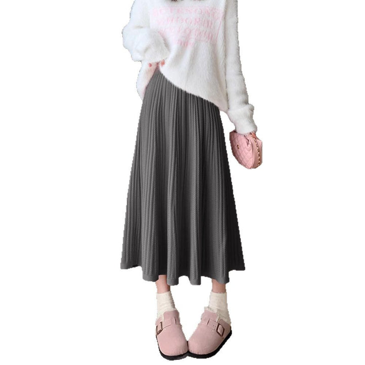 Damen Eleganter Plissee-Midirock mit hohem Bund Echo Archiv
