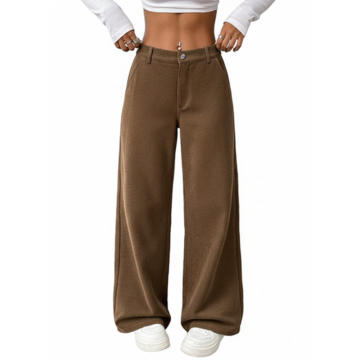 Damen Bequeme Weite Hochtaillierte Hose Echo Archiv