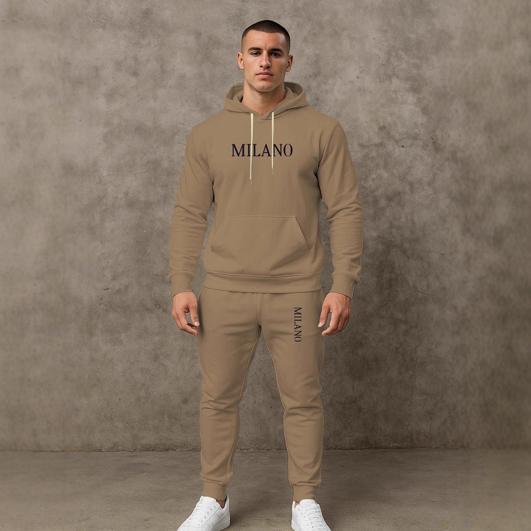 Herren modischer Hoodie und Jogginghose Set Echoarchiv