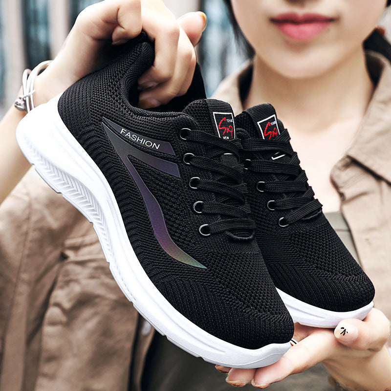 Damen nan ultraleichter Strick-Fitness-Sneaker mit nahtlosem Atmungsnetz, stoßdämpfender EVA-Wabenlaufsohle und verstärkter Zehenkappe Echo Archiv