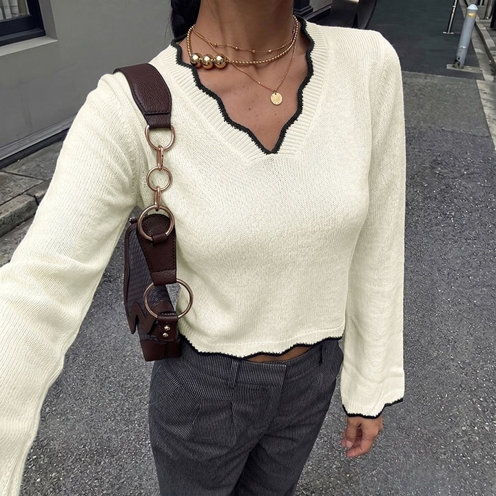 Damen Eleganter V-Ausschnitt Pullover Echo Archiv