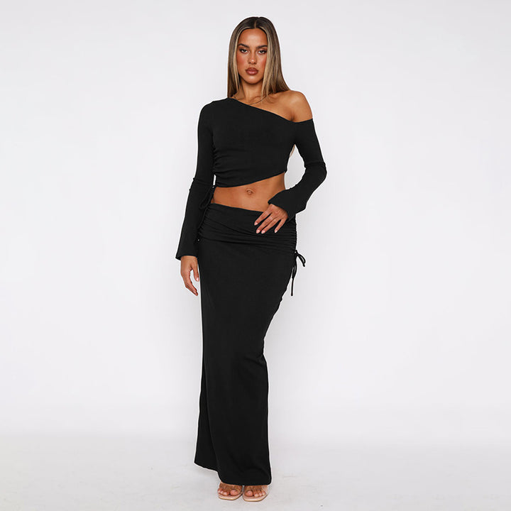Damen Wickelkleid mit asymmetrischem Design und eleganter Rückenansicht Echo Archiv