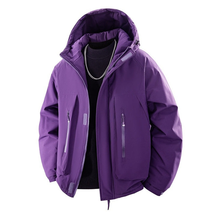 Herren Wattierte Kapuzen-Outdoorjacke mit wasserabweisender Membran und technischen Reißverschlusstaschen Echo Archiv
