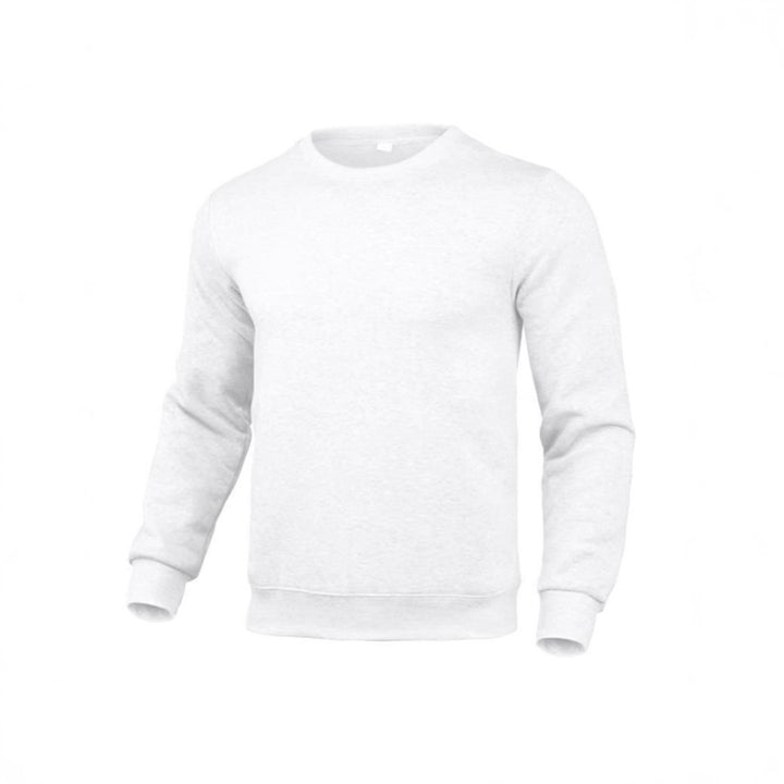 Herren klassisches Rundhals-Sweatshirt mit weichem Fleece-Innenfutter, geripptem Saum und verstärkten Nähten – Marzano