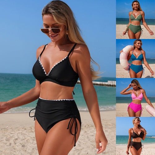Damen Hochgeschnittener Bikini im verspielten Design Echo Archiv