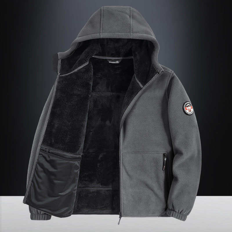 Herren Gemütliche Fleecejacke mit Kapuze Echo Archiv