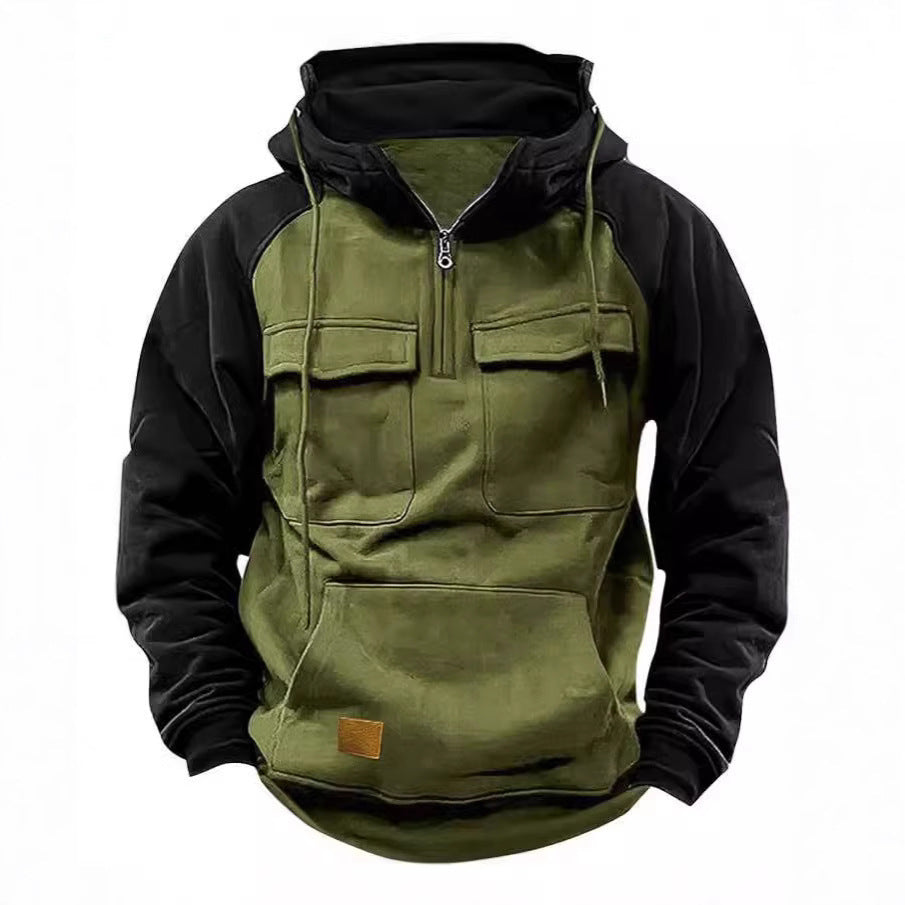 Herren funktionale Kapuzenjacke mit praktischen Taschen Echoarchiv