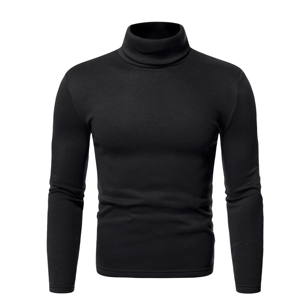 Herren Rollkragenpullover aus hochwertigem Baumwollmix mit figurbetontem Schnitt Echoarchiv