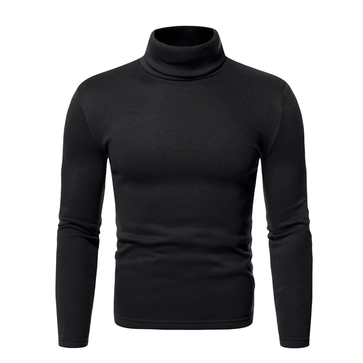 Herren Rollkragenpullover aus hochwertigem Baumwollmix mit figurbetontem Schnitt Echoarchiv
