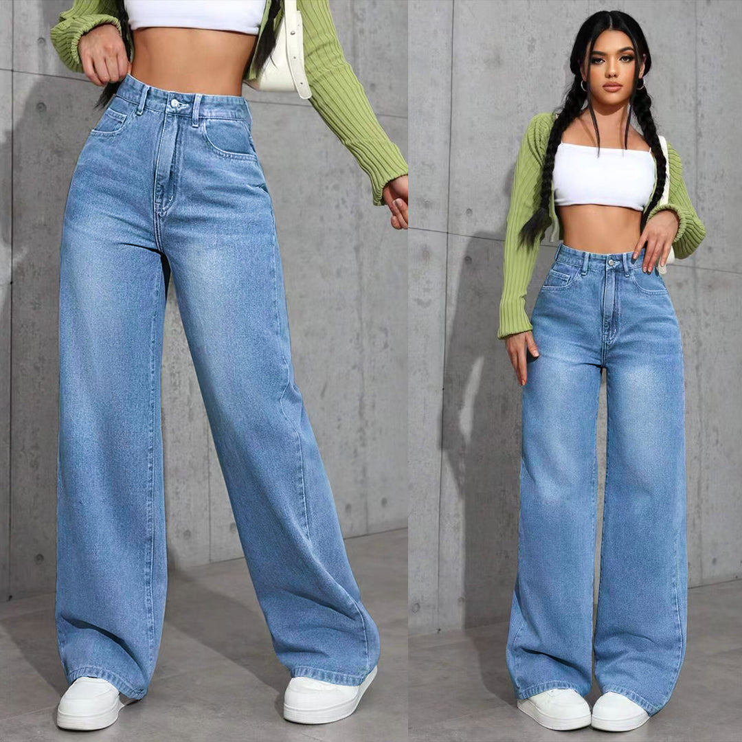 Damen High-Waist Palazzo-Jeans mit extra weitem Bein und soften Falten Echo Archiv