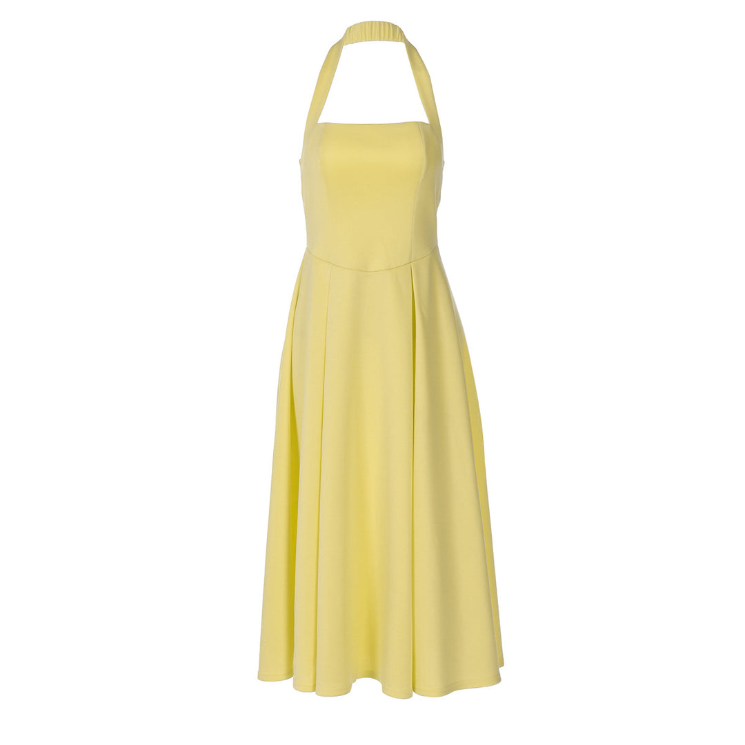 Damen Edles Maxikleid mit quadratischem Ausschnitt und schmalem Taillenband Echo Archiv