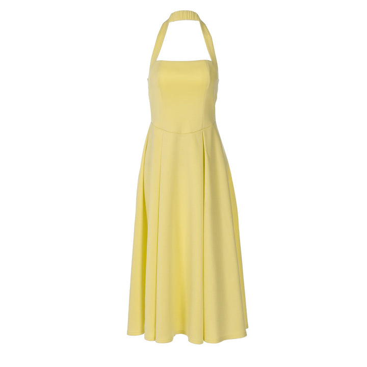 Damen Edles Maxikleid mit quadratischem Ausschnitt und schmalem Taillenband Echo Archiv