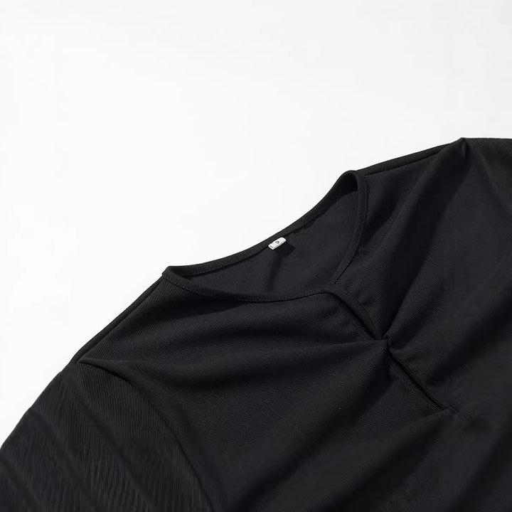 Damen Maxikleid mit Spitzeneinsatz, geraffter Vorderpartie und fließender Saum Echo Archiv