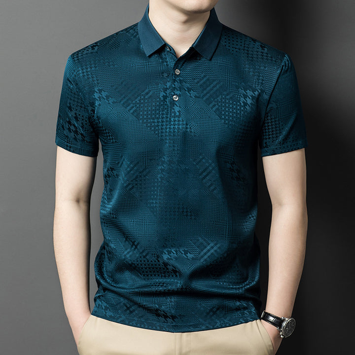 Herren Poloshirt mit strukturiertem Design Echoarchiv