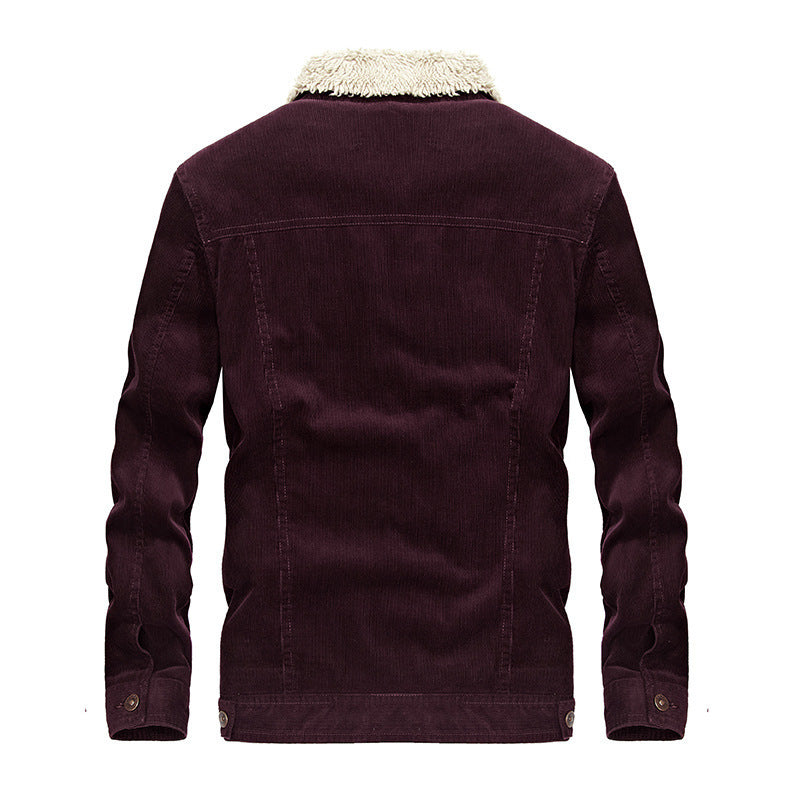 Herren Trucker-Cordjacke mit Teddyfutter und aufgesetzten Brusttaschen Echo Archiv