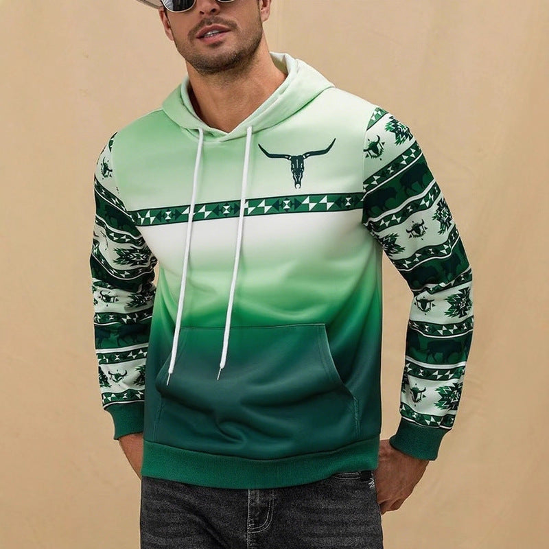 Herren Kapuzenpullover mit modernem Tribal-Muster Echoarchiv
