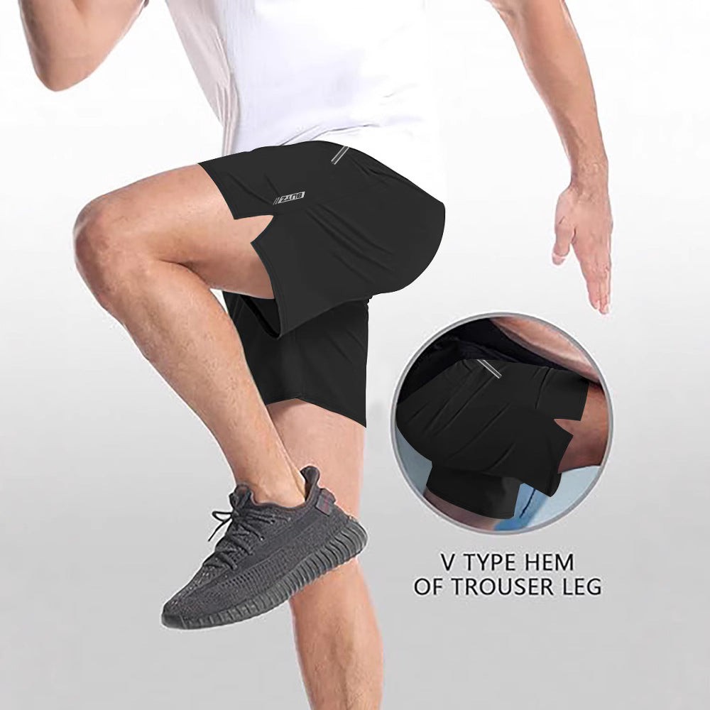 Herren Atmungsaktive Sportshorts mit Seitentaschen und elastischem Bund Echoarchiv