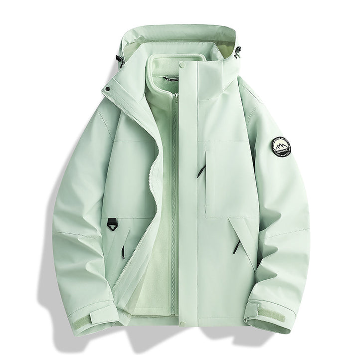 Damen Wasserabweisender Parka mit abnehmbarer Fleece-Innenjacke und Kapuze Echo Archiv