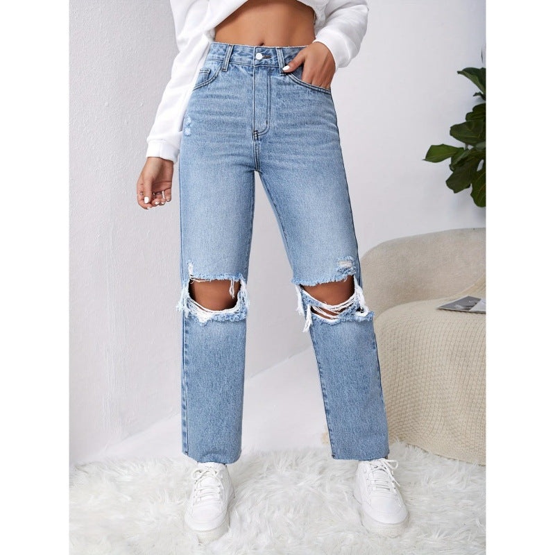Damen Mom-Jeans im Vintage-Look mit Destroyed-Effekten Echo Archiv