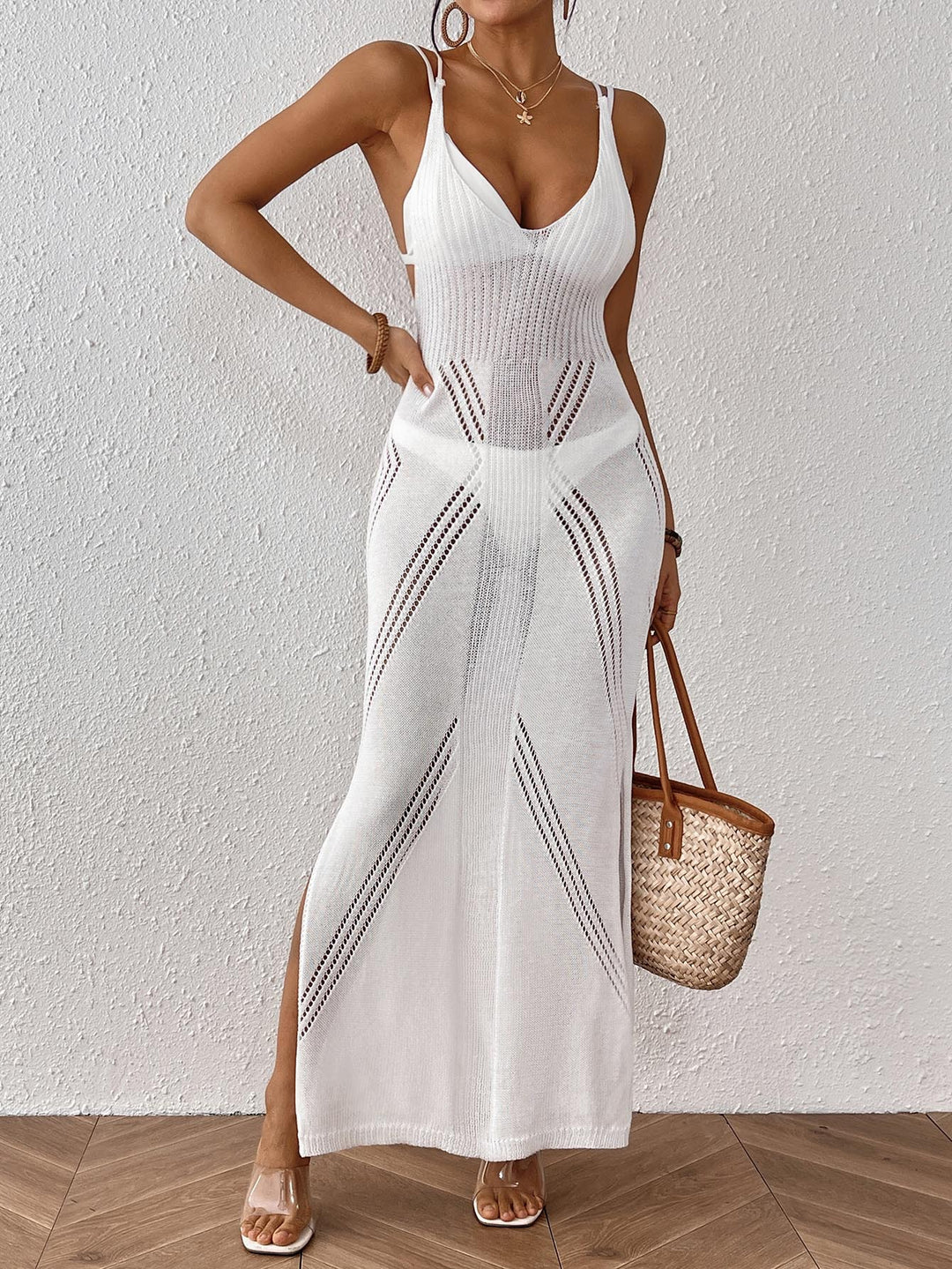 Damen Maxikleid mit raffiniertem Netzdesign Echo Archiv
