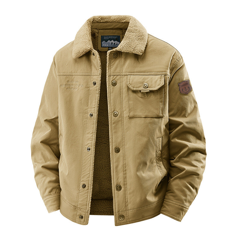 Herren nan gesteppte Canvas-Arbeiterjacke mit Teddykragen, thermischer Innenlage und multiplen Taschen Echo Archiv