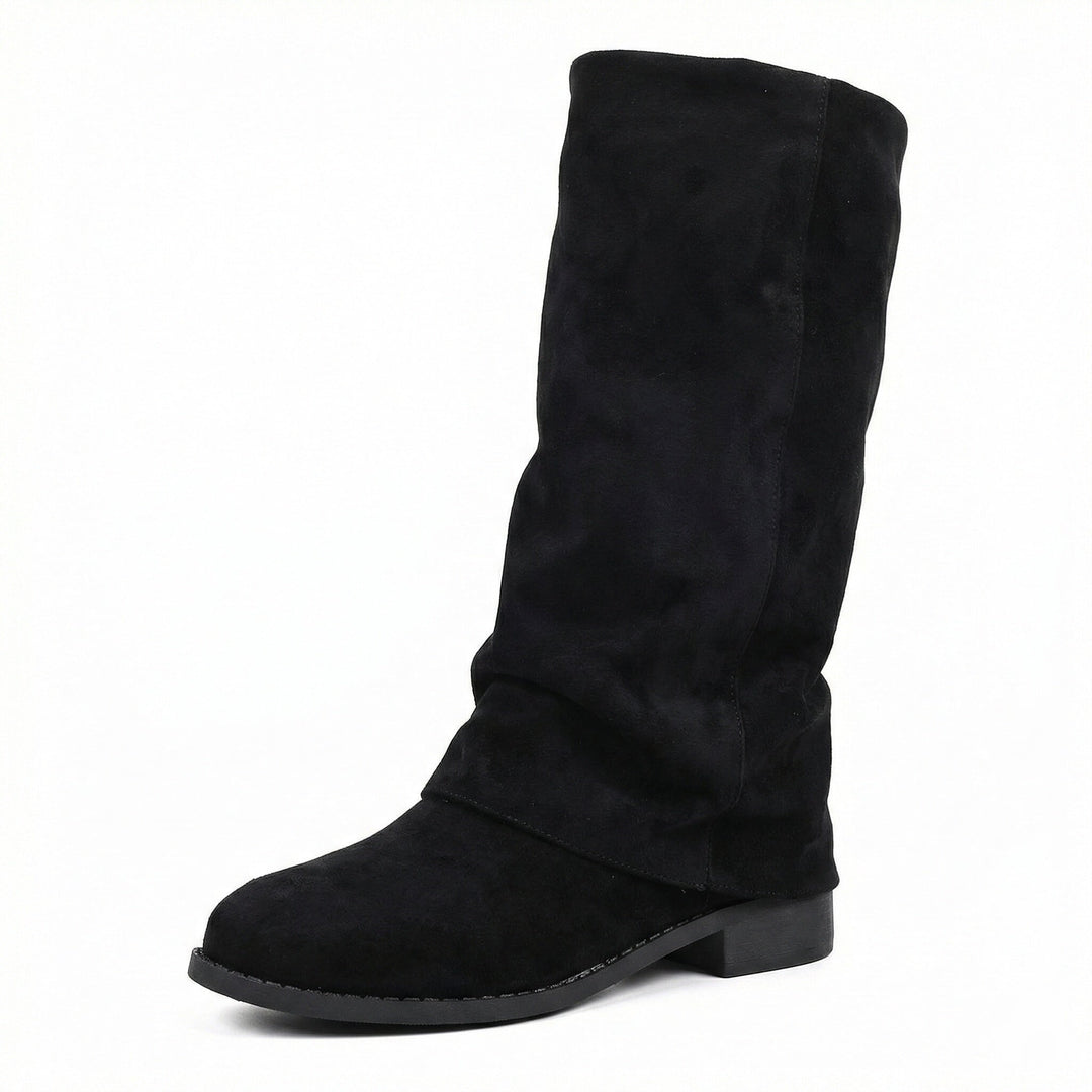 Damen Weiche Winterstiefel aus Veloursleder Echoarchiv
