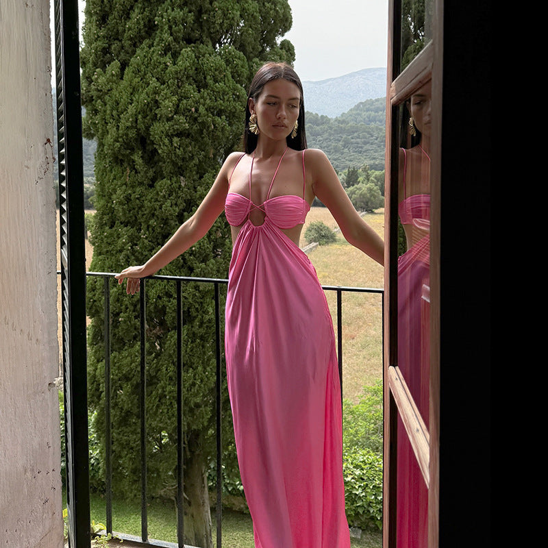 Damen Maxikleid mit verführerischem Halterneck und raffiniertem Cut-Out Echo Archiv
