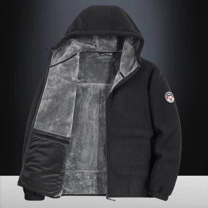 Herren Gemütliche Fleecejacke mit Kapuze Echo Archiv