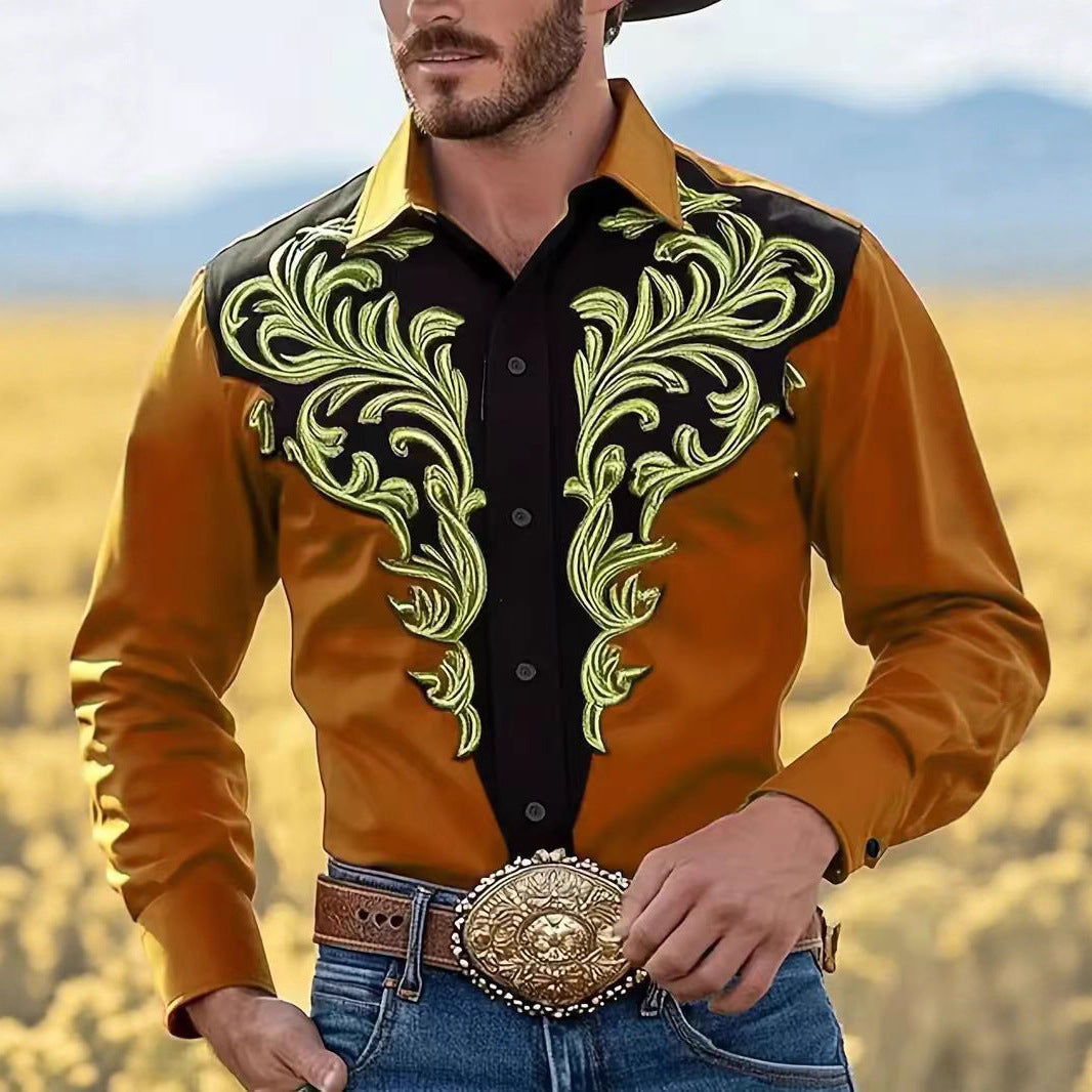 Herren Westernhemd mit kunstvoller Stickerei Echoarchiv