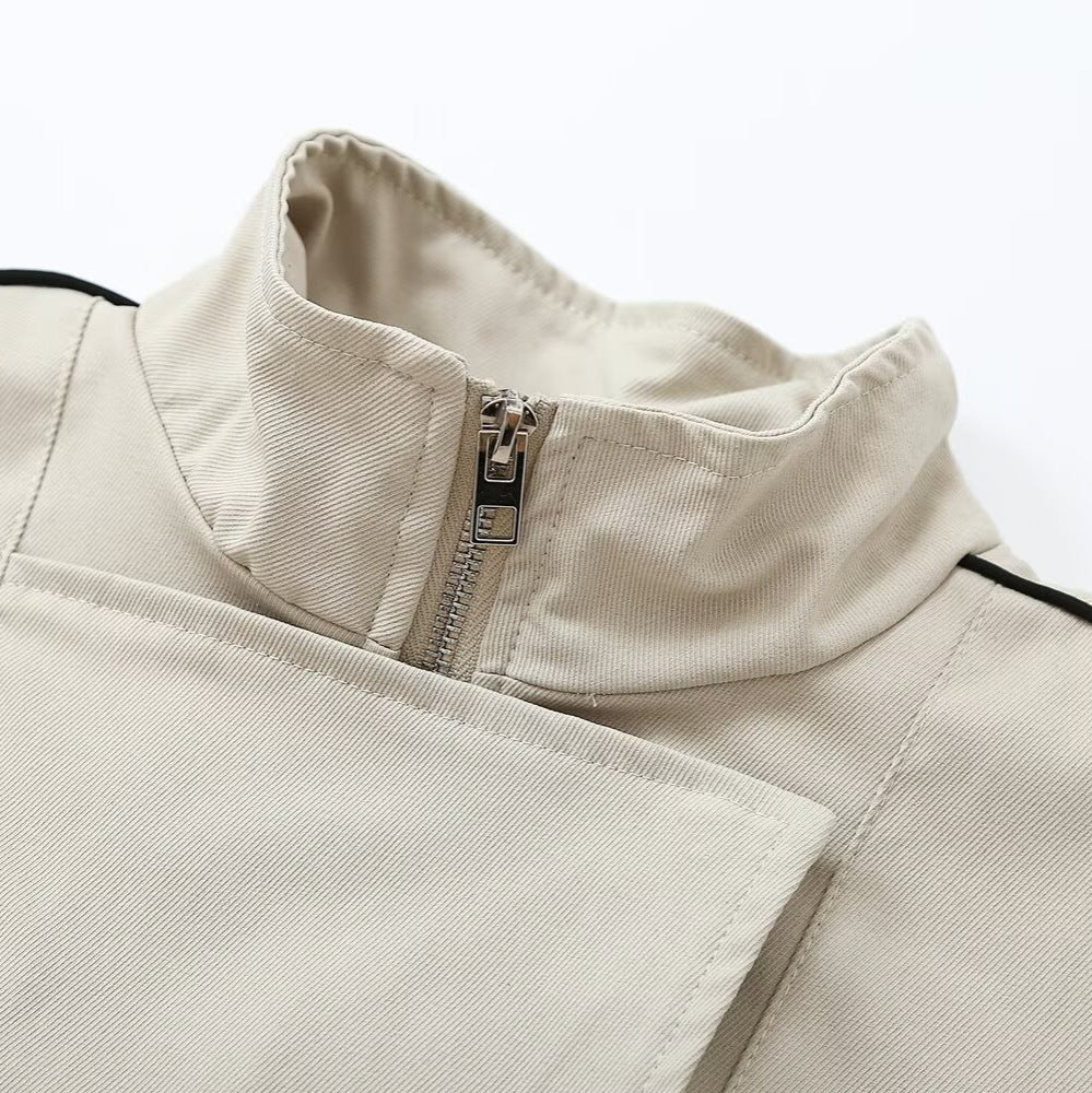 Damen Weite hochgeschnittene Stoffhose mit Bügelfalte und Kellerfalten Echoarchiv