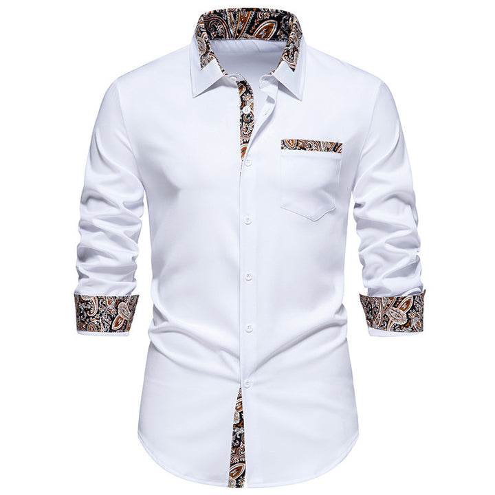 Herren Langarmhemd mit eleganten Paisley-Mustern Echoarchiv