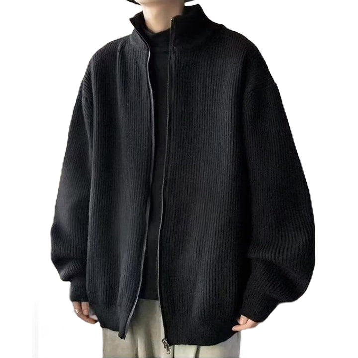 Herren Übergroße Strickjacke mit Stehkragen Echo Archiv